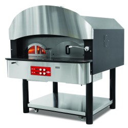 Empero EMP.SPO.05-LPG Gazlı ve Odunlu Döner Tabanlı Pizza Fırını 6 Pizza Kapasiteli - LPG'li