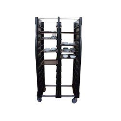 Tribeca TTA-3753 Tepsi Taşıma Arabası-çift sıra-2x12 adet 37x53 tepsi kp-demonte