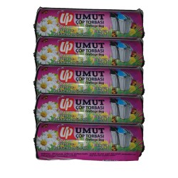 Umut Jumbo J600, 80x110 cm 90 litre, 10 adet, 5 Rulo Çöp Torbası Umut Jumbo J600, 80x110 cm 90 litre, 10 adet, 5 Rulo Çöp Torbası