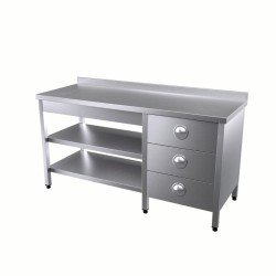 Vital  VCT-AG-126 Çalışma Tezgahı Taban ve Ara Raflı Grup Çekmeceli