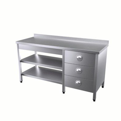 Vital  VCT-AG-146 Çalışma Tezgahı Taban ve Ara Raflı Grup Çekmeceli