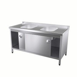 Vital  VCT-ECD-197 Çalışma Tezgahı Çift Evyeli Dolaplı