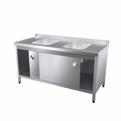 Vital  VCT-ECD-197 Çalışma Tezgahı Çift Evyeli Dolaplı