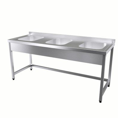 Vital  VCT-EU-207 Çalışma Tezgahı Üç Evyeli