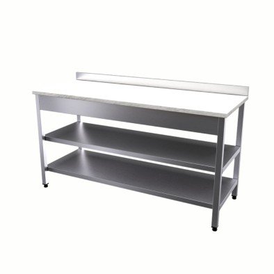 Vital VCT-MA-148 Çalışma Tezgahı Mermer Tablalı Taban ve Ara Raflı Vital VCT-MA-148 Çalışma Tezgahı Mermer Tablalı Taban ve Ara Raflı