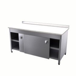 Vital  VCT-MDA-147 Çalışma Tezgahı Mermer Tablalı Dolaplı Ara Raflı