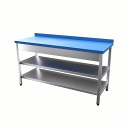 Vital  VCT-PA-196 Çalışma Tezgahı Polietilen Tablalı Taban ve Ara Raflı