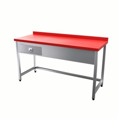 Vital  VCT-PC-126 Çalışma Tezgahı Polietilen Tablalı Çekmeceli