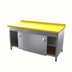 Vital VCT-PD-126 Çalışma Tezgahı Polietilen Tablalı Dolaplı Vital VCT-PD-126 Çalışma Tezgahı Polietilen Tablalı Dolaplı