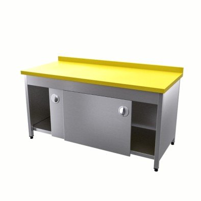 Vital  VCT-PD-147 Çalışma Tezgahı Polietilen Tablalı Dolaplı