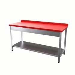 Vital  VCT-PT-127 Çalışma Tezgahı Polietilen Tablalı Taban Raflı