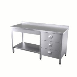 Vital  VCT-TG-146 Çalışma Tezgahı Taban Raflı Grup Çekmeceli