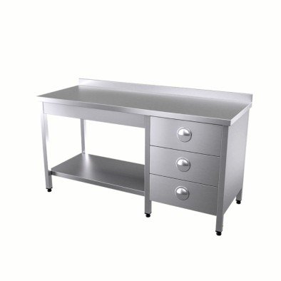 Vital  VCT-TG-167 Çalışma Tezgahı Taban Raflı Grup Çekmeceli